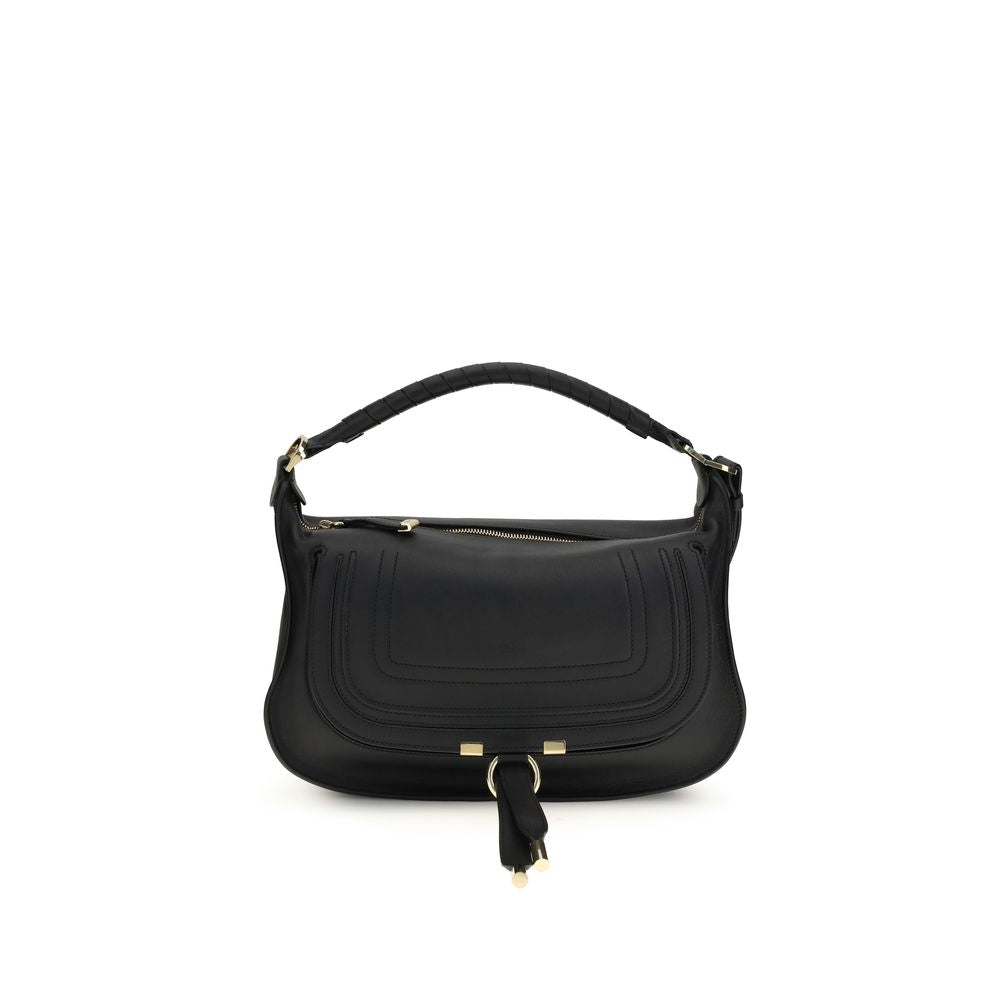 Chloé Schwarze Bos Taurus Kalbsleder Schultertasche