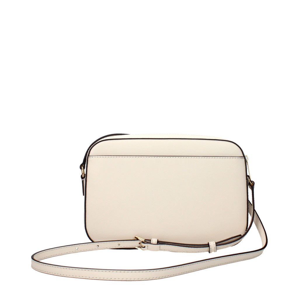 Beige Leder Crossbody Bag