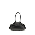 Alexander McQueen Schwarze Bos Taurus Kalbsleder Schultertasche