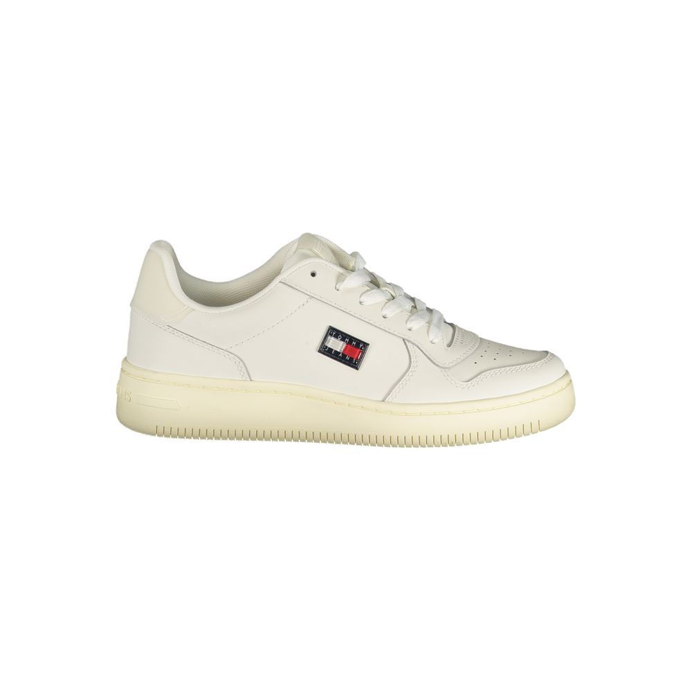 Tommy Hilfiger Bianco Damen-Sneaker aus Polyurethan