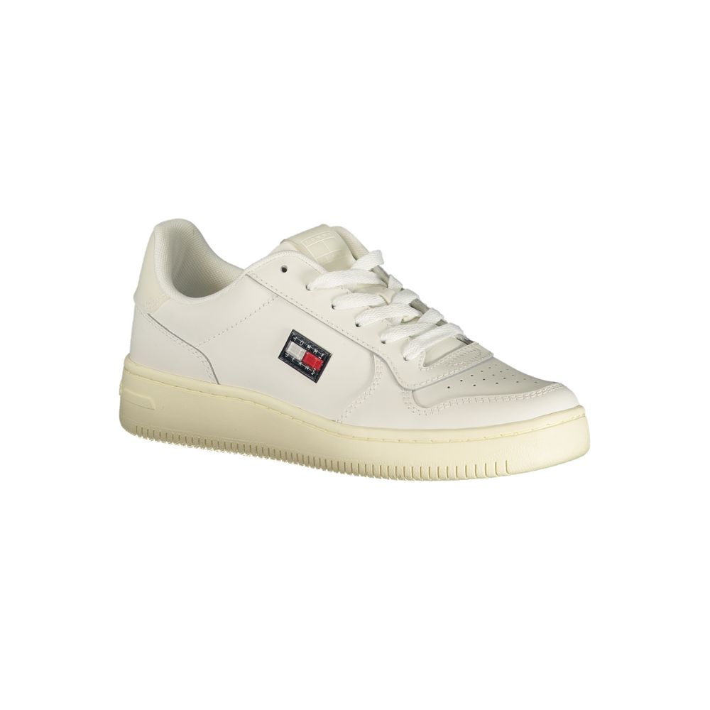 Tommy Hilfiger Bianco Damen-Sneaker aus Polyurethan