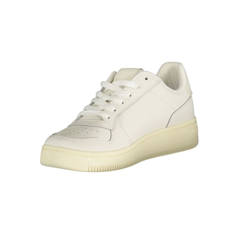 Tommy Hilfiger Bianco Damen-Sneaker aus Polyurethan