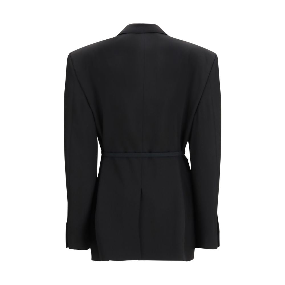 Balenciaga Schwarze Wolljacken und Mäntel