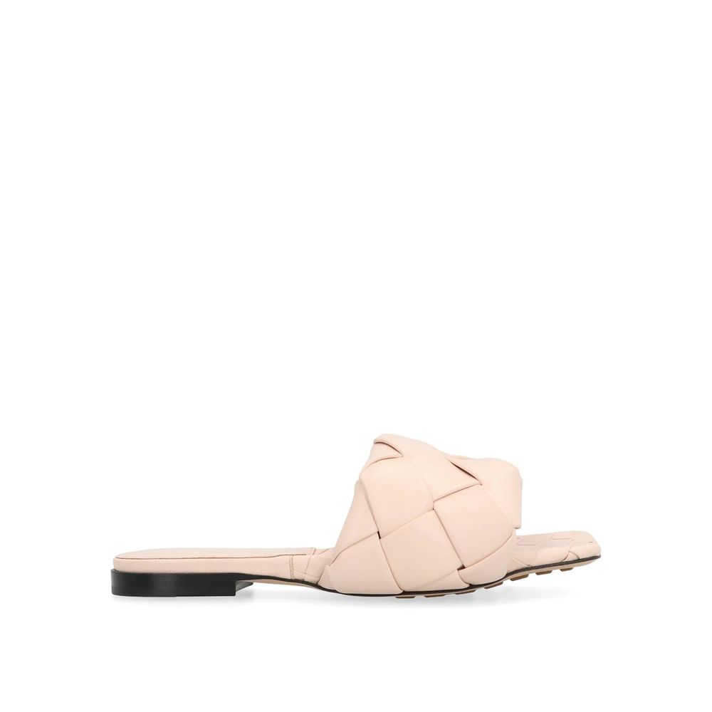 Bottega Veneta Mehrfarbige flache Ledersandalen