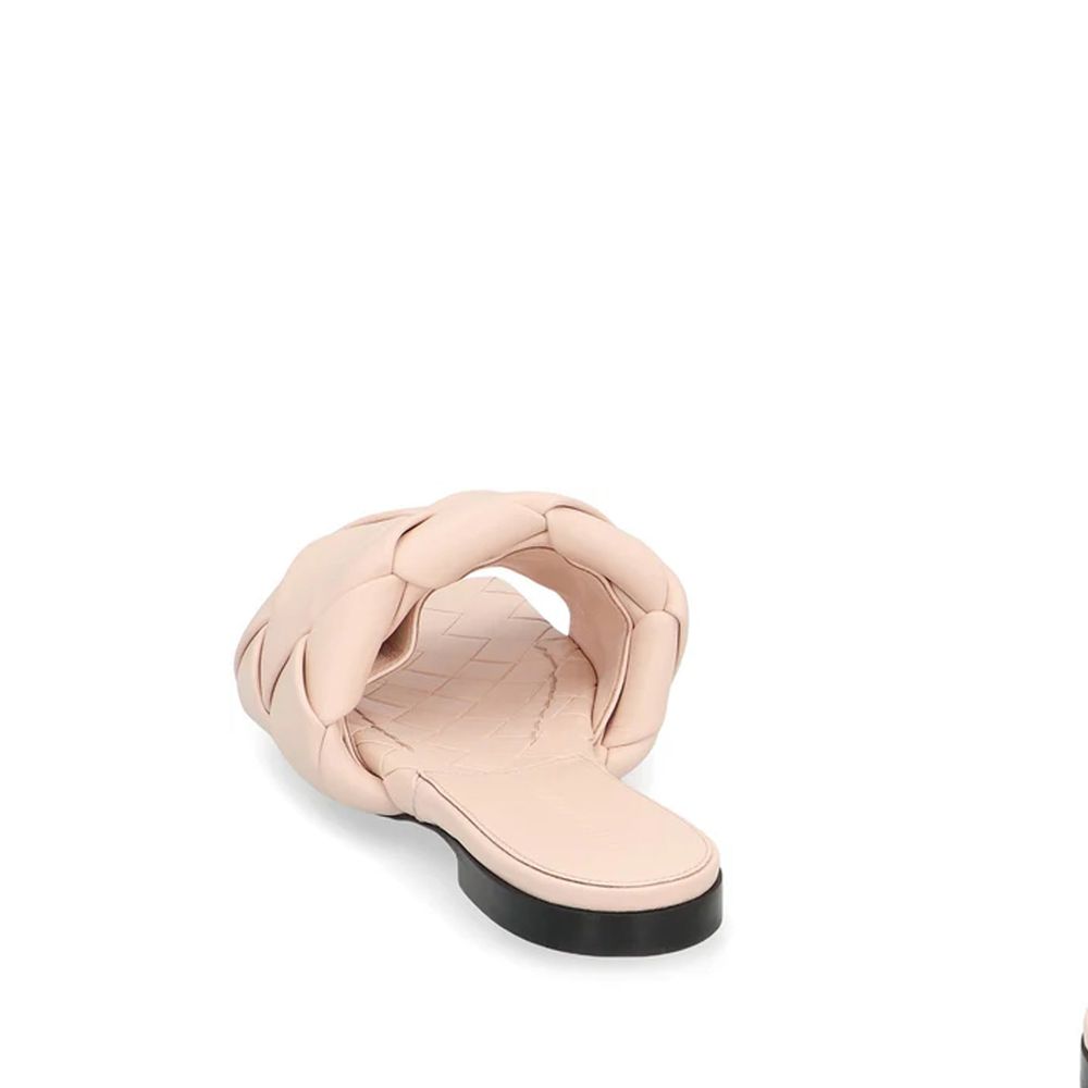 Bottega Veneta Mehrfarbige flache Ledersandalen