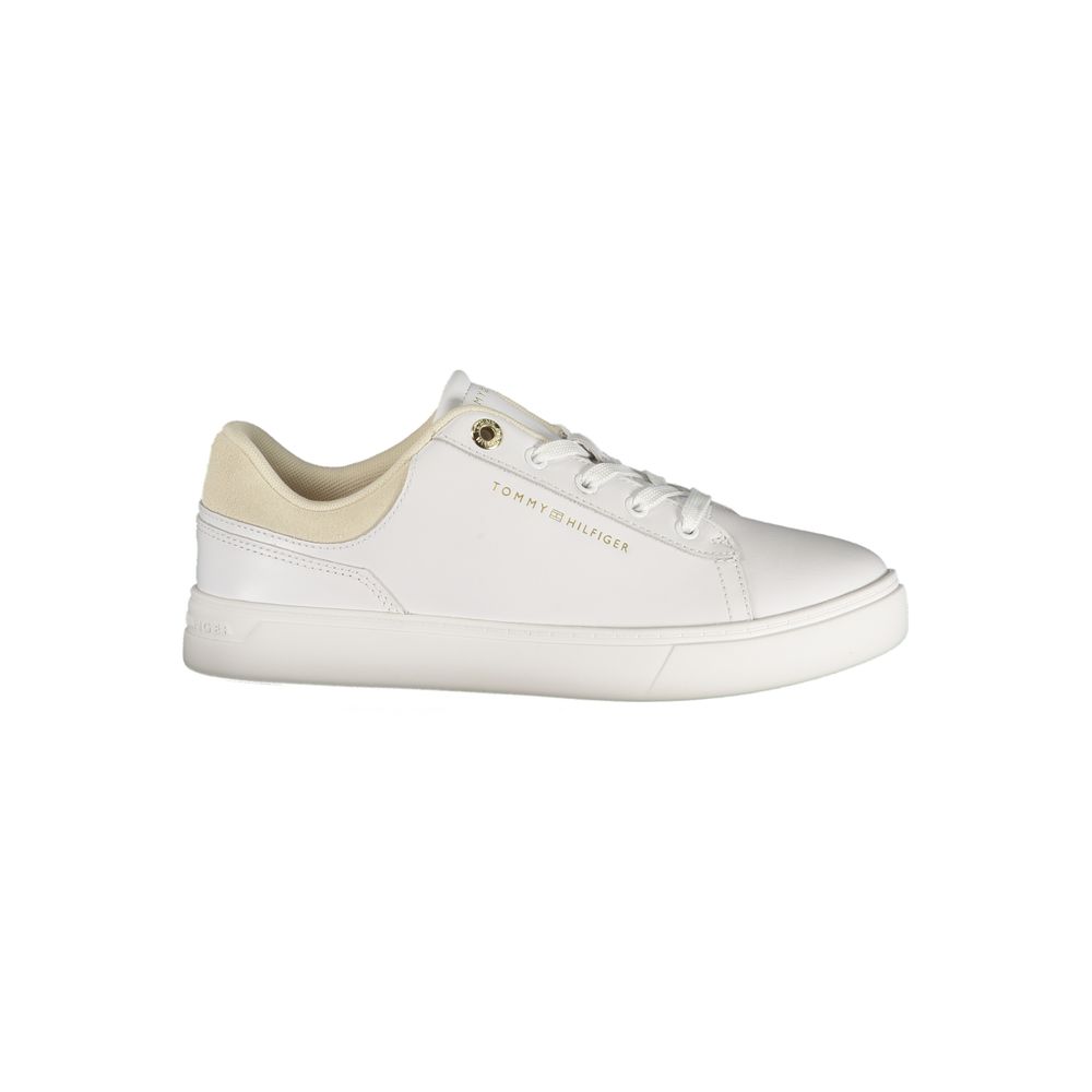 Tommy Hilfiger Bianco Damen-Sneaker aus Polyurethan