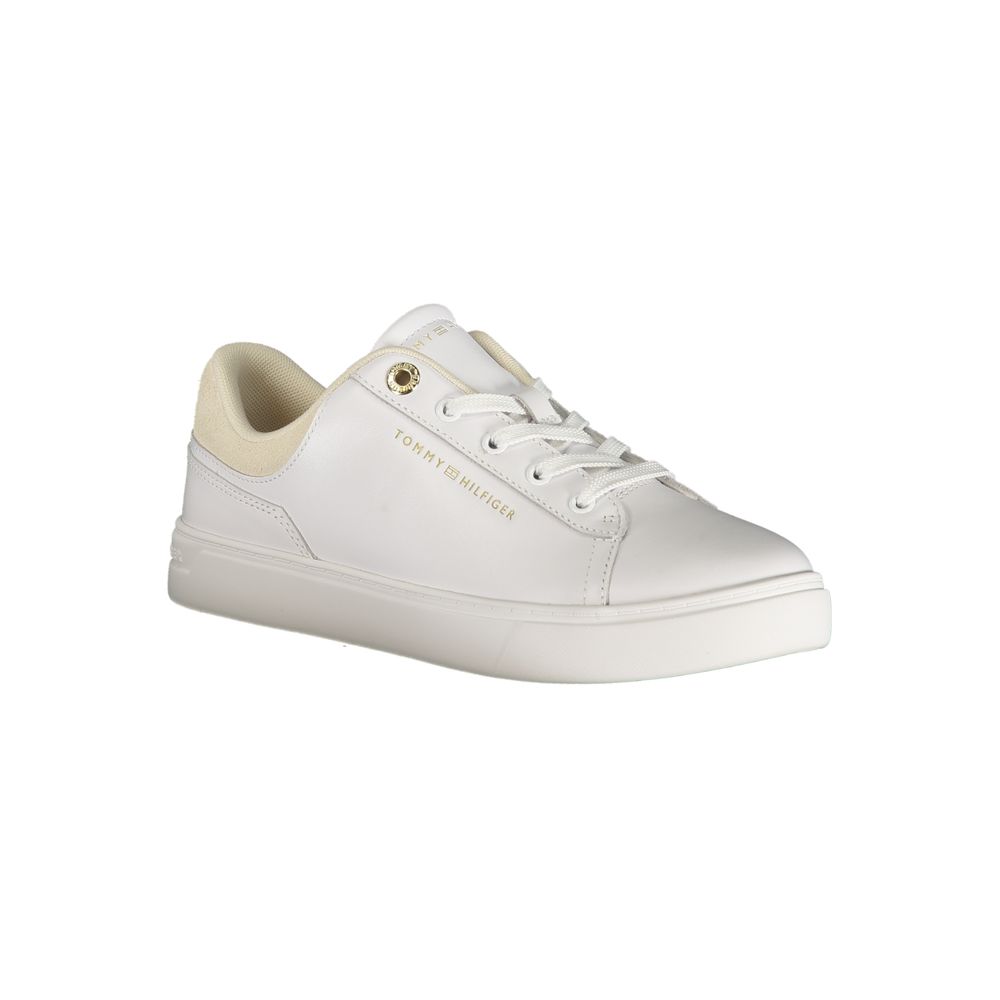 Tommy Hilfiger Bianco Damen-Sneaker aus Polyurethan