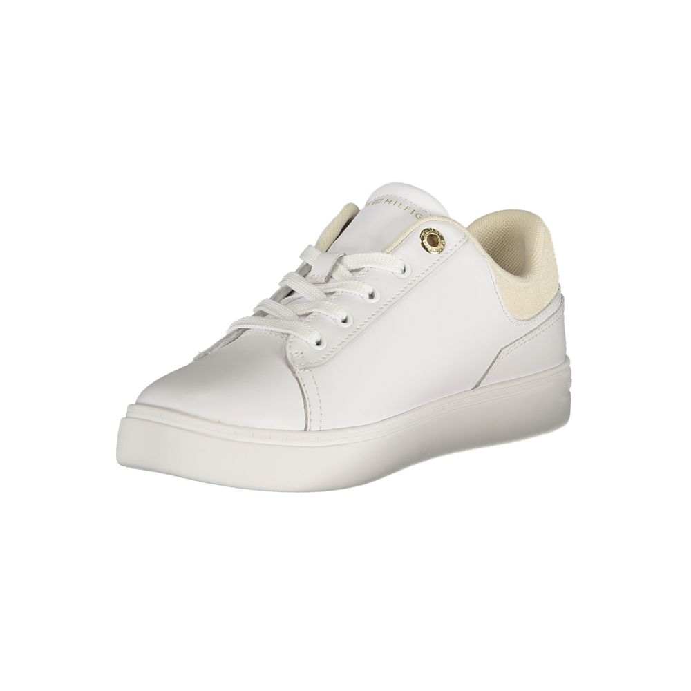 Tommy Hilfiger Bianco Damen-Sneaker aus Polyurethan