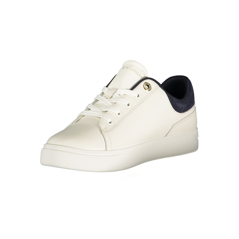 Tommy Hilfiger Weiße Low-Top-Sneaker aus Polyester