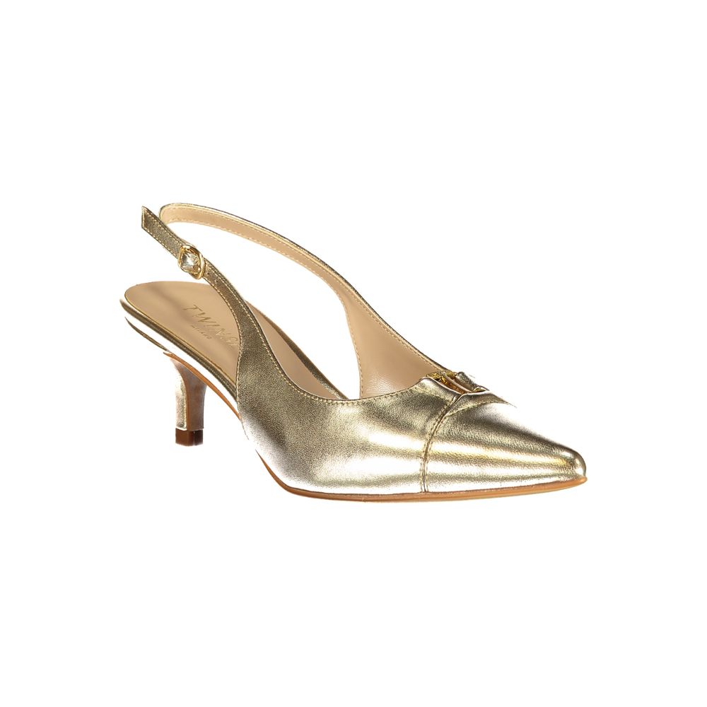 Twinset Goldleder-Damensandale