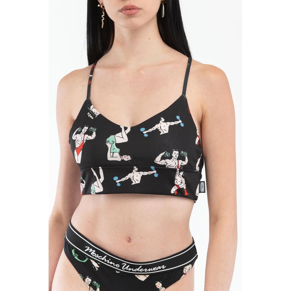 Moschino Schwarze Tanktops aus Polyester
