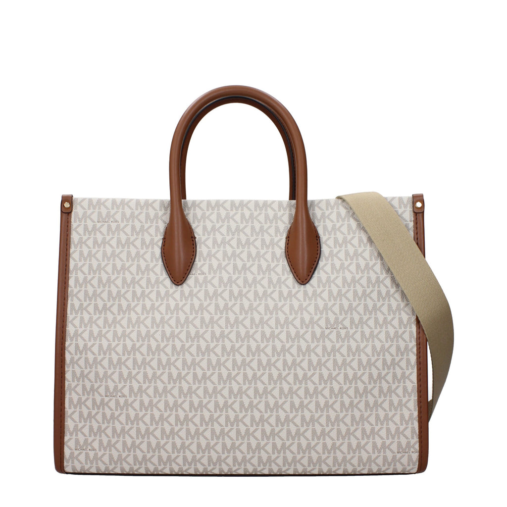 Beige Stoff-Handtasche