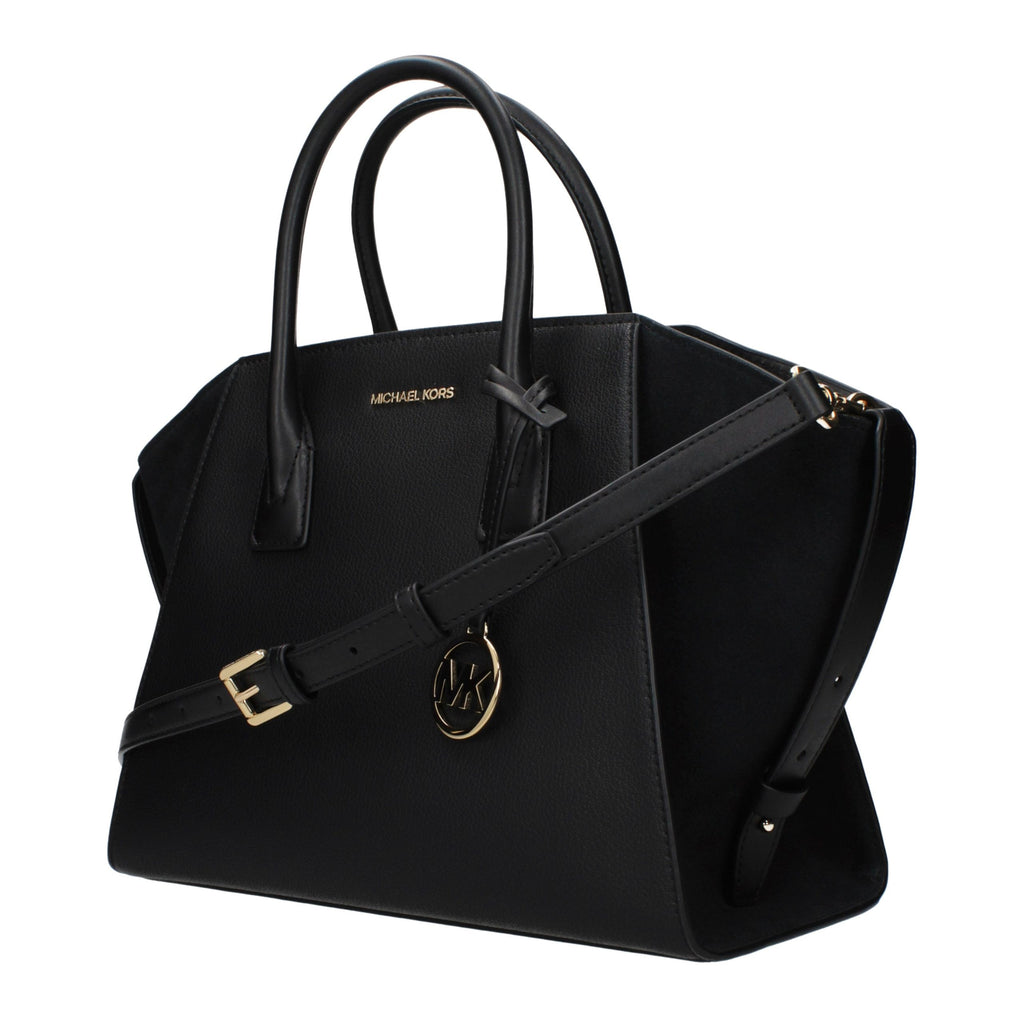 Michael Kors Schwarze Lederhandtasche