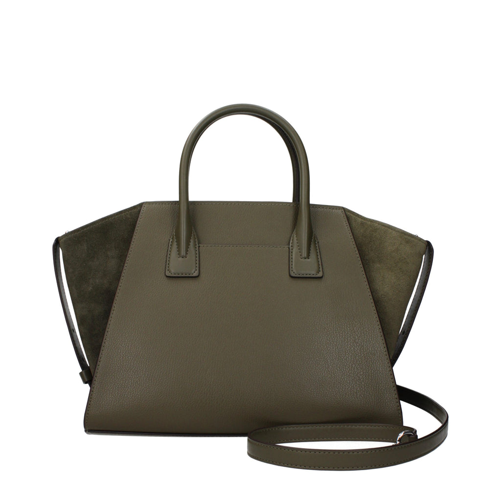 Grüne Lederhandtasche