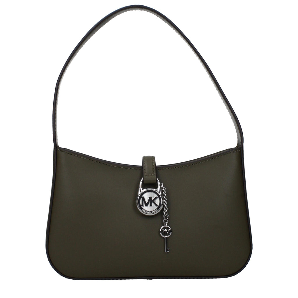 Grüne Lederhandtasche
