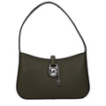Grüne Lederhandtasche
