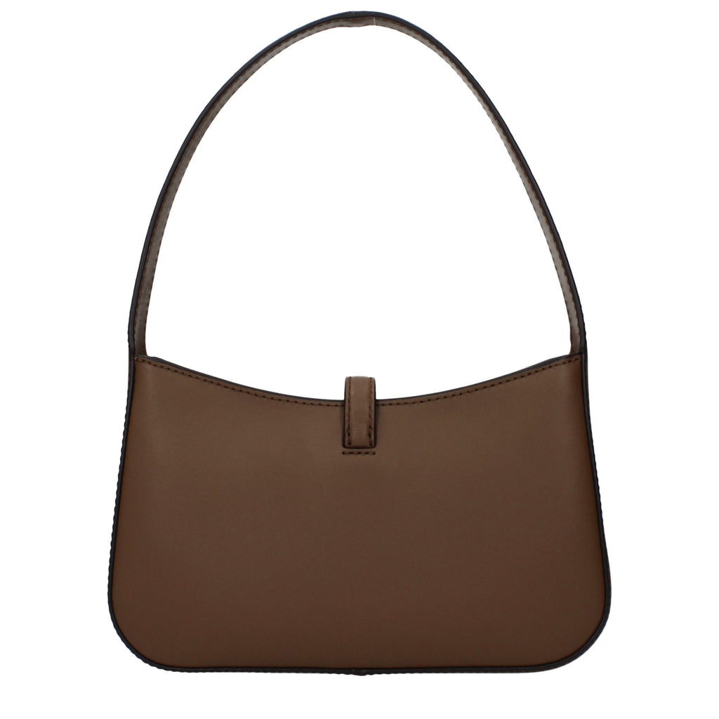 Braune Lederhandtasche