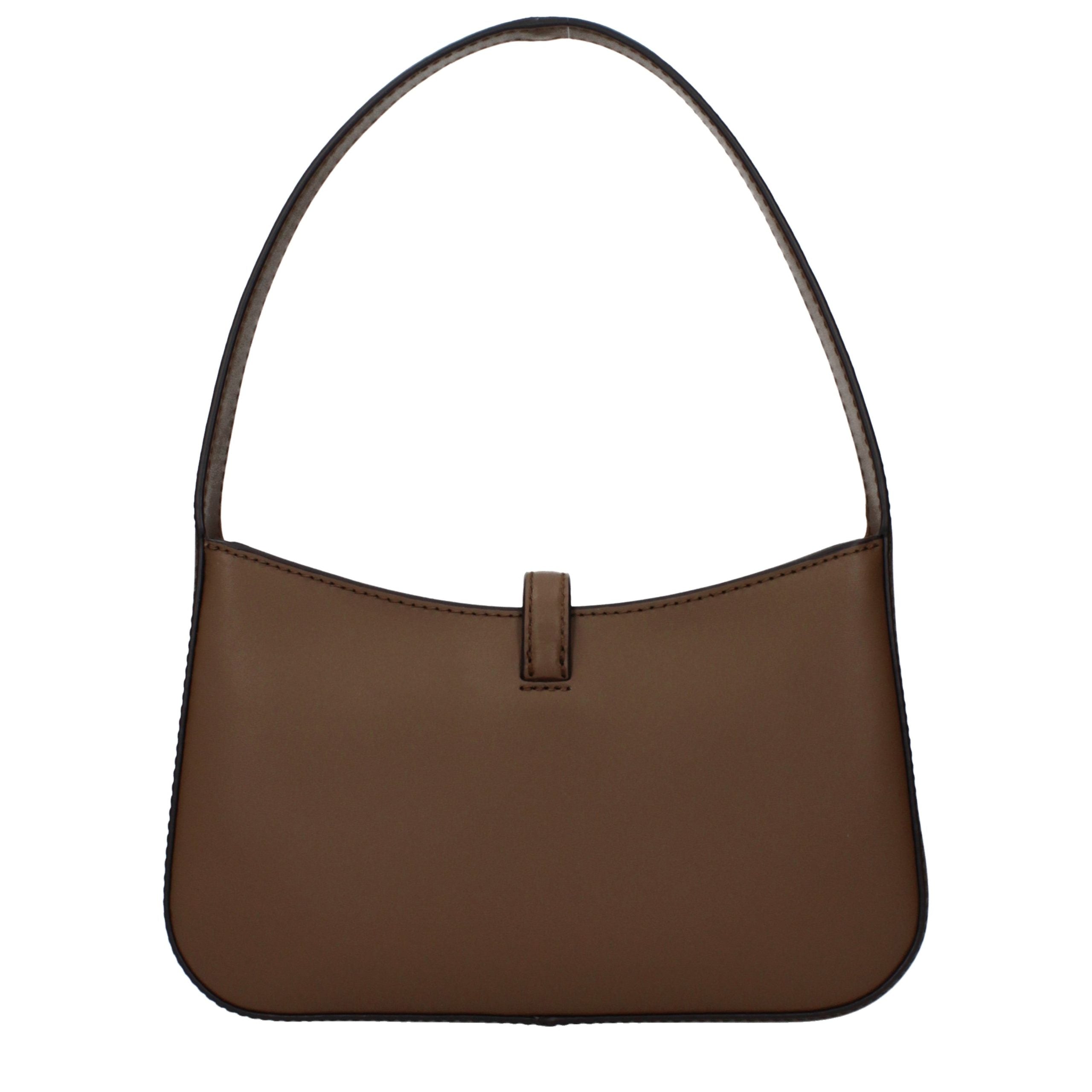 Braune Lederhandtasche