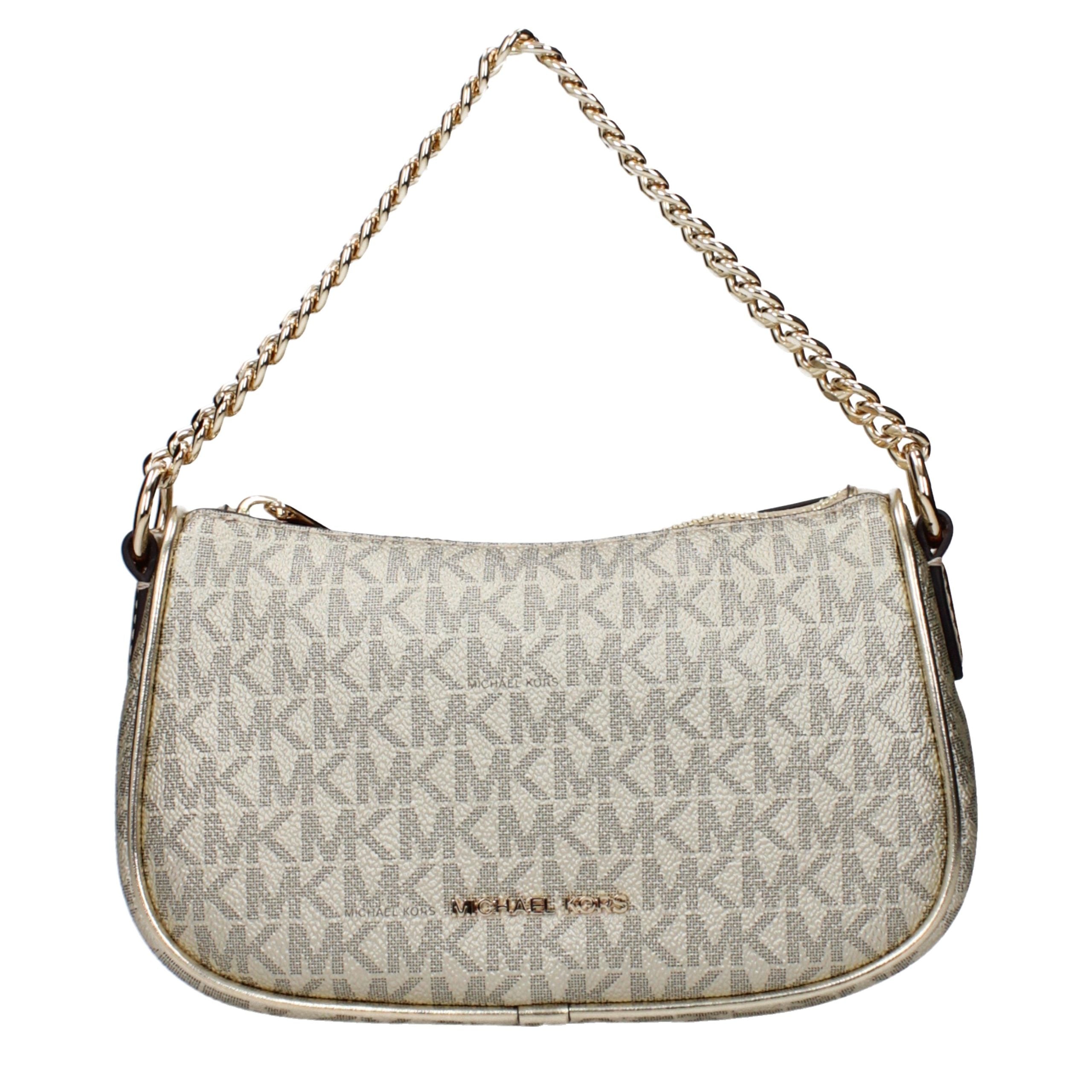 Goldfarbene Stoffhandtasche