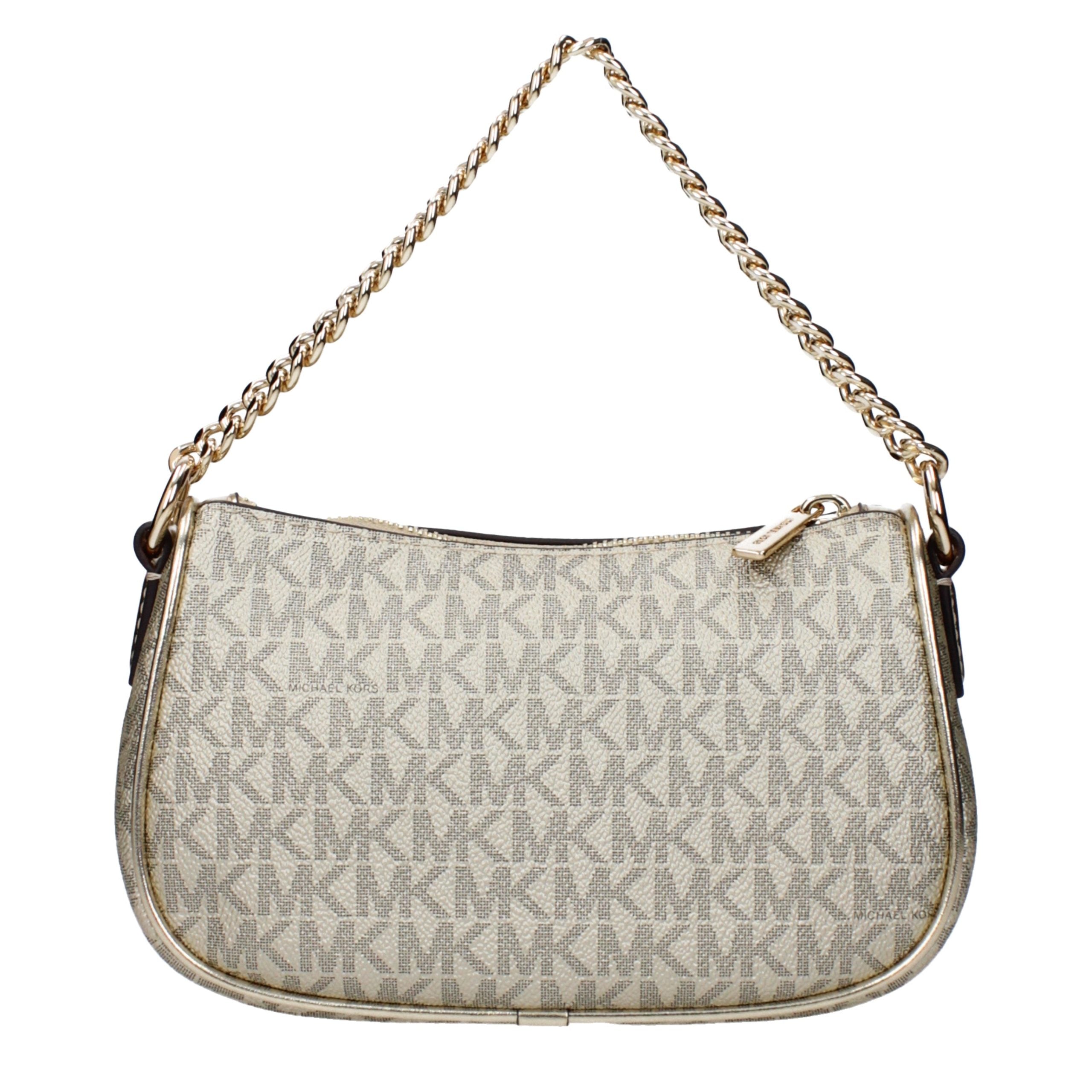 Goldfarbene Stoffhandtasche