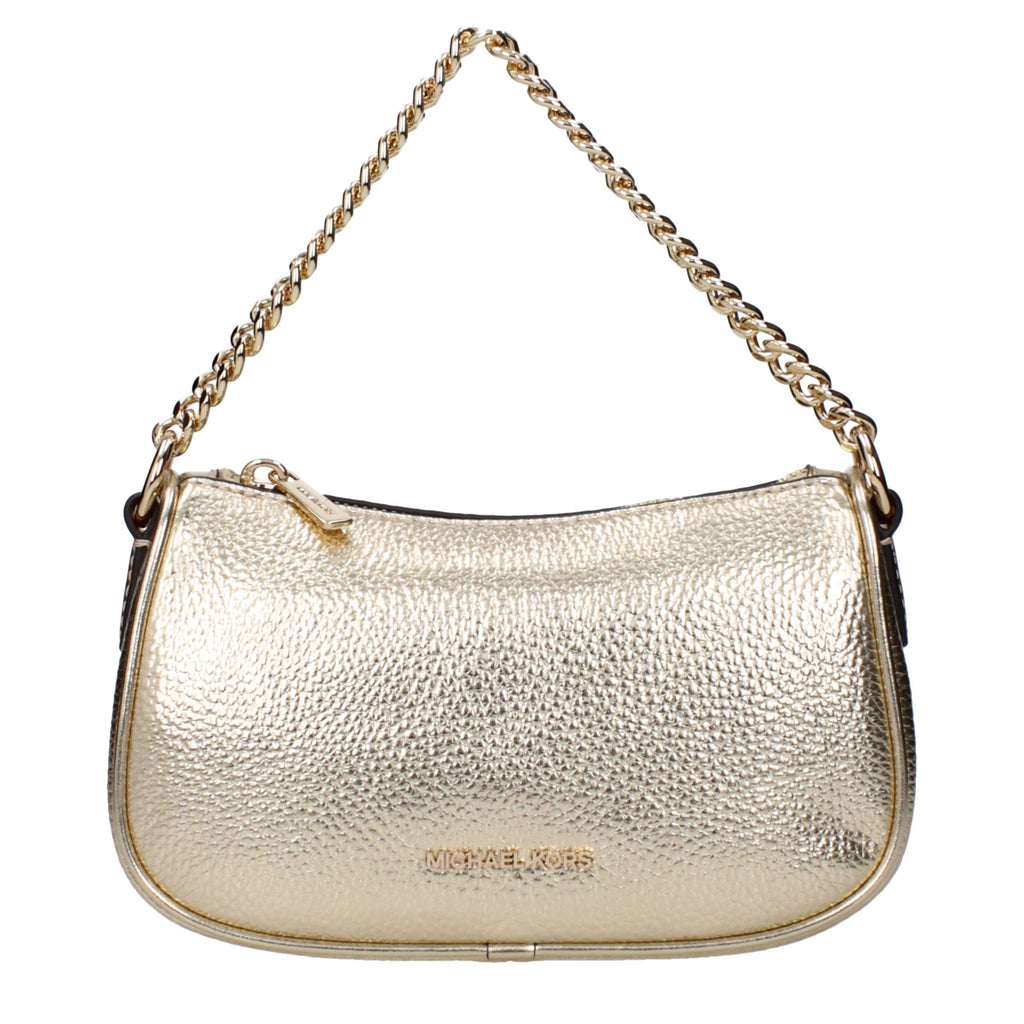 Goldfarbene Lederhandtasche