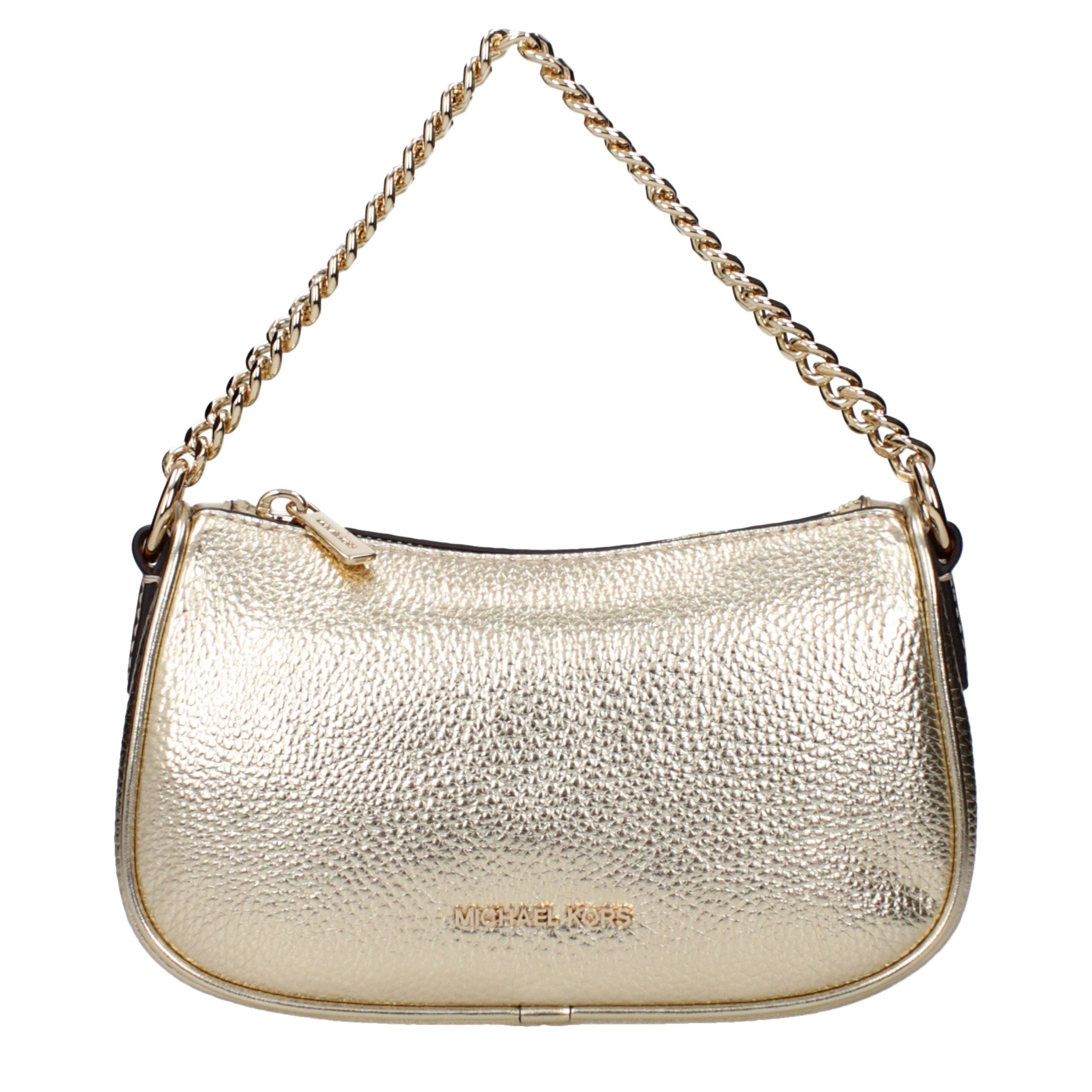Goldfarbene Lederhandtasche