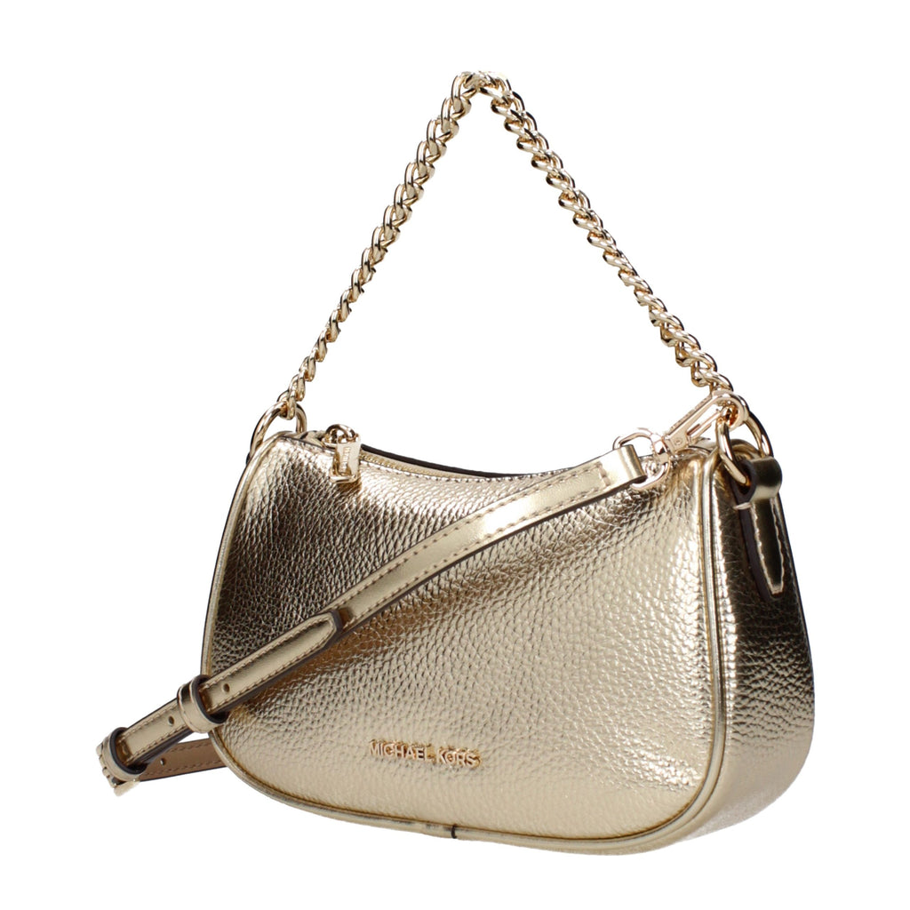 Goldfarbene Lederhandtasche