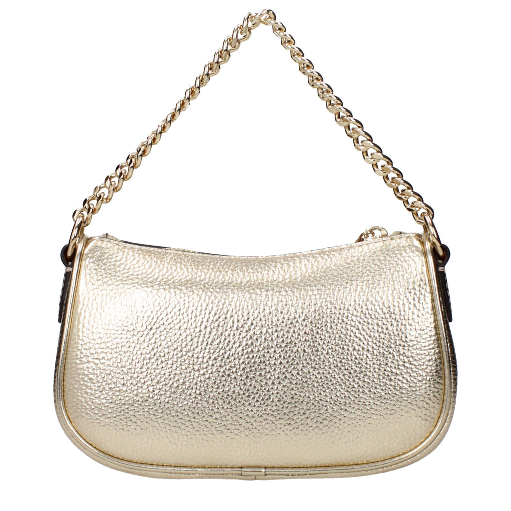 Goldfarbene Lederhandtasche
