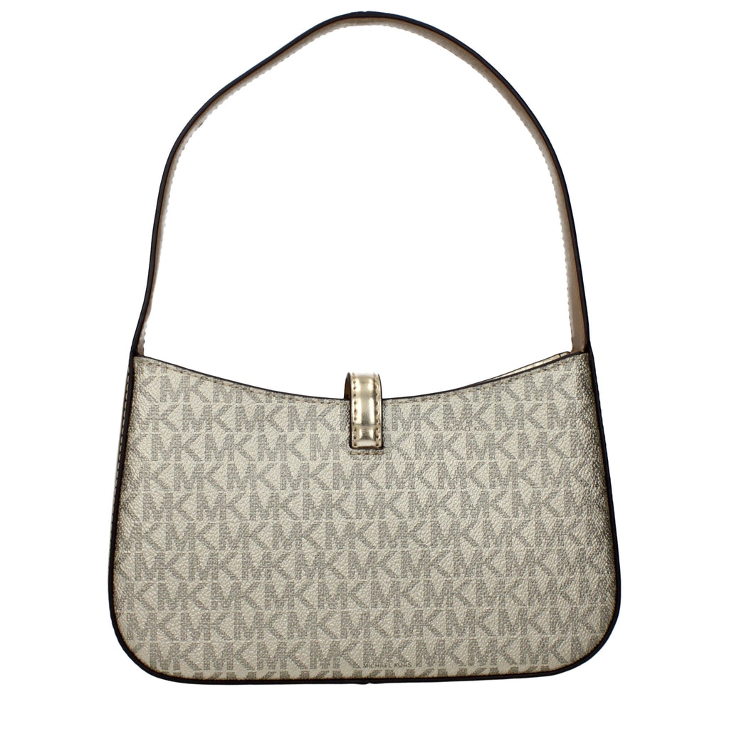 Goldfarbene Stoffhandtasche