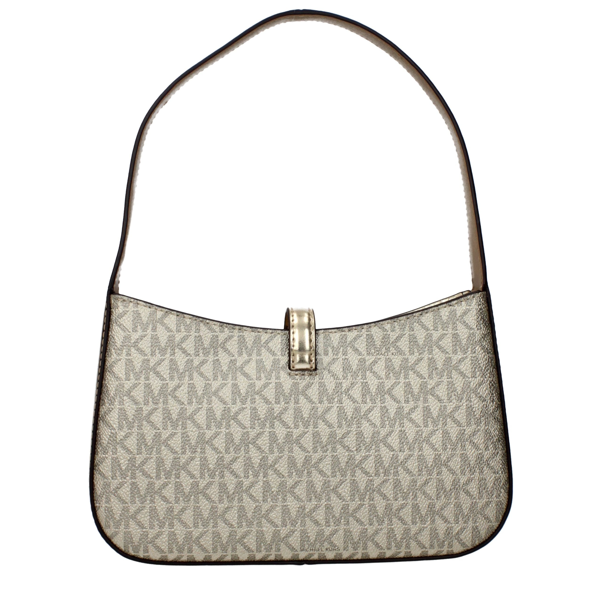Goldfarbene Stoffhandtasche