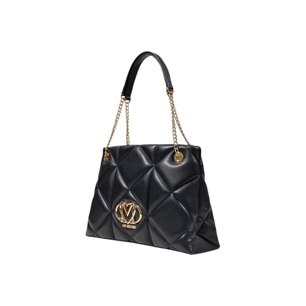 Love Moschino Schwarze Handtasche aus Polyethylen