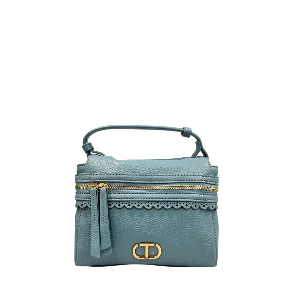 Twinset Blaue PU-Damenhandtasche