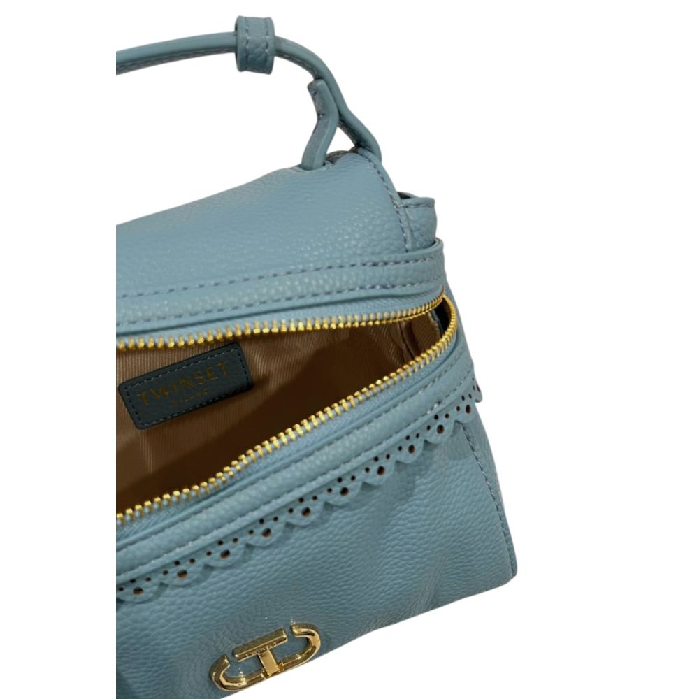 Twinset Blaue PU-Damenhandtasche