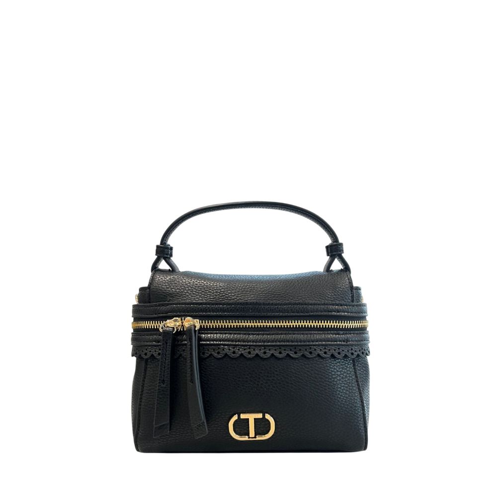 Twinset Schwarze Damen-Handtasche aus PU