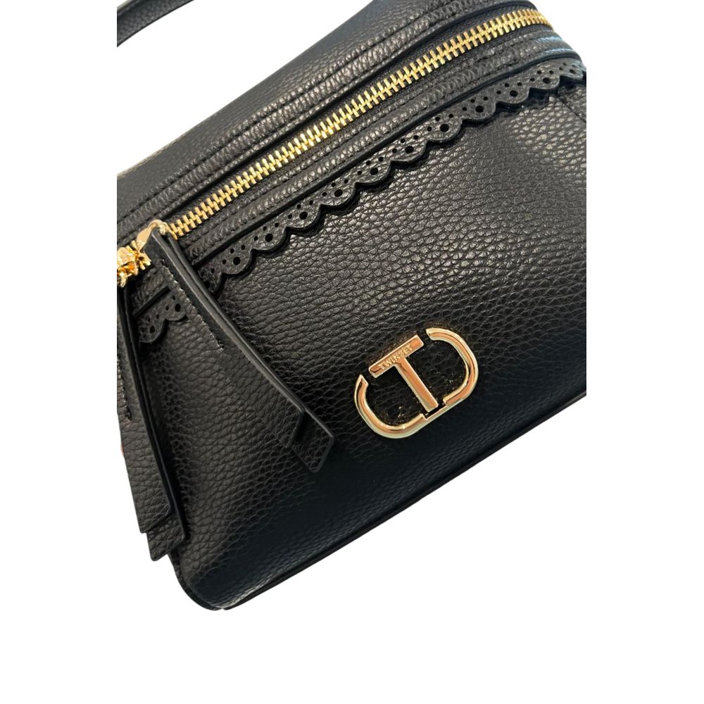 Twinset Schwarze Damen-Handtasche aus PU