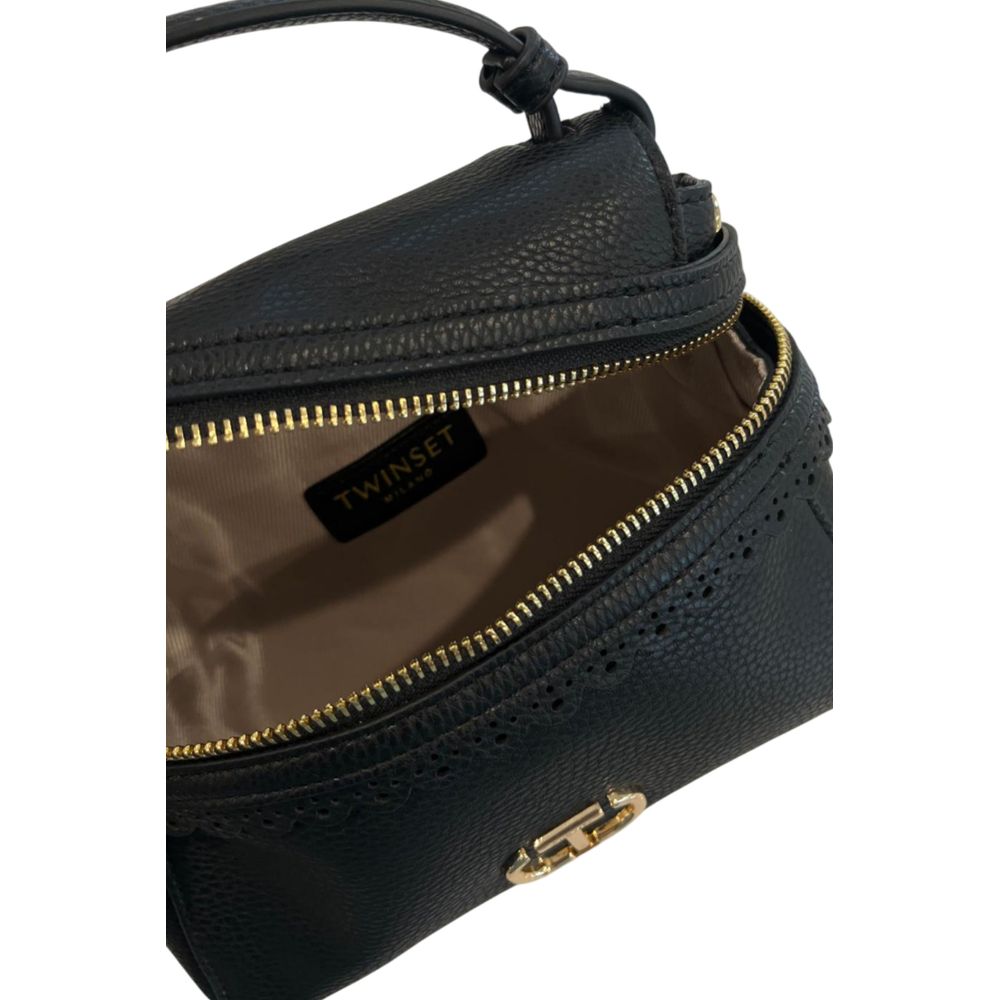 Twinset Schwarze Damen-Handtasche aus PU