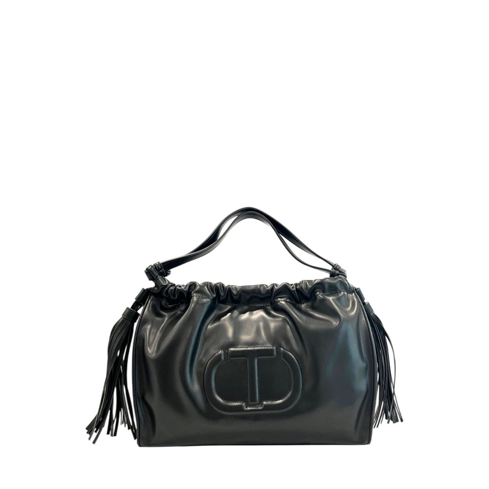 Twinset Schwarze Schultertasche aus PU für Damen