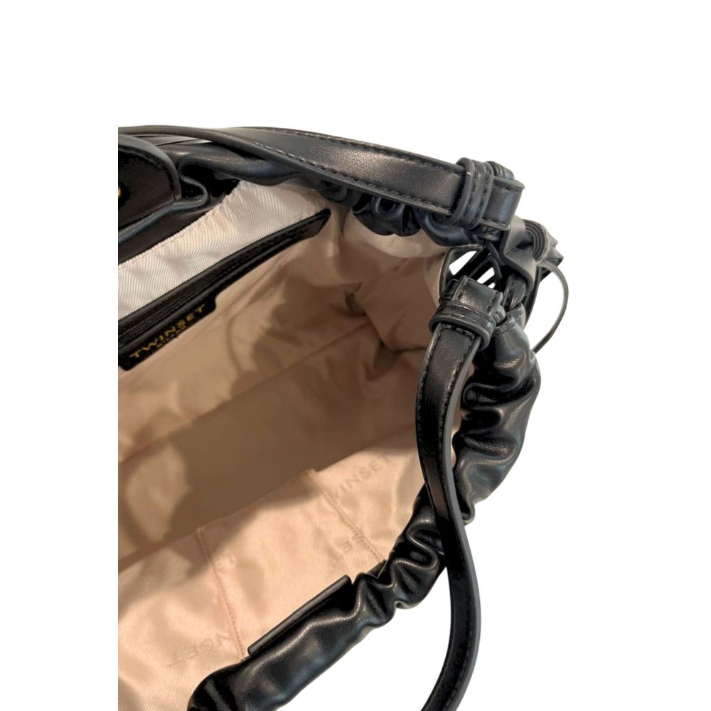 Twinset Schwarze Schultertasche aus PU für Damen