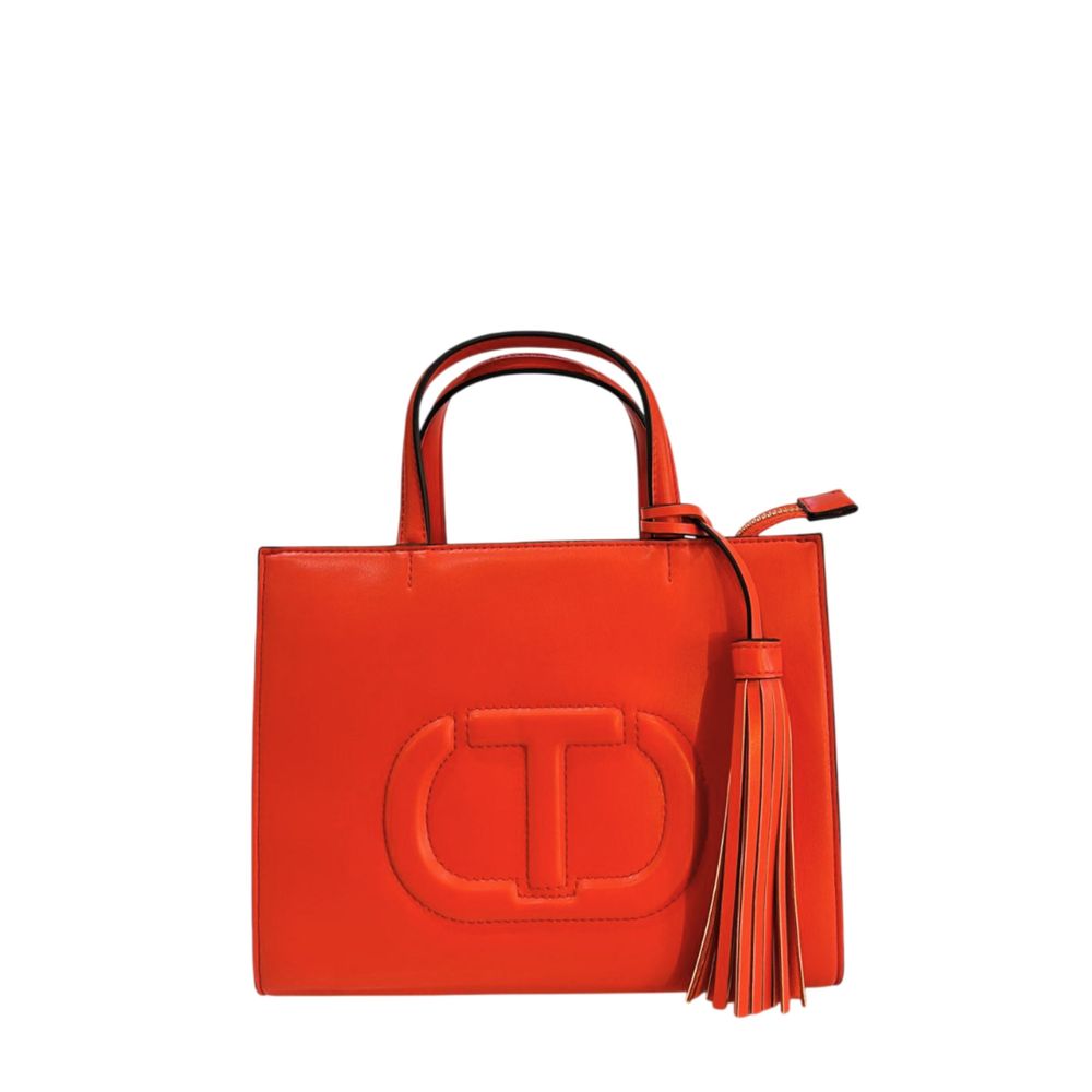 Twinset Orange Kunstleder-Handtasche für Damen