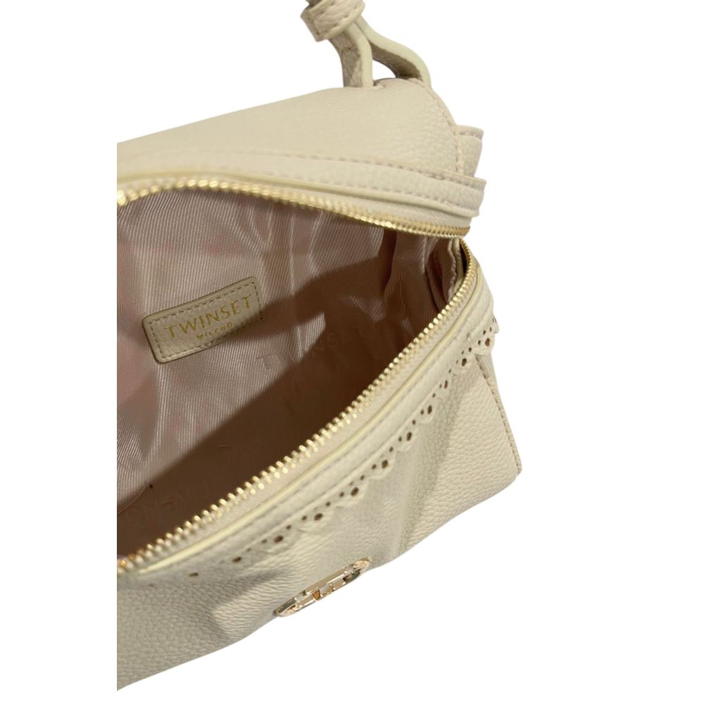 Twinset Beige PU Damen Handtasche