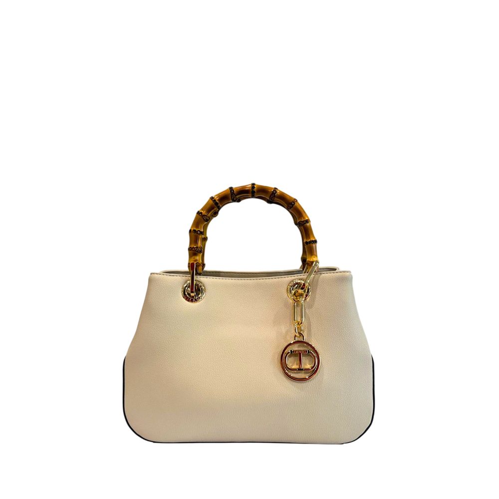 Twinset Beige PU Damen Handtasche