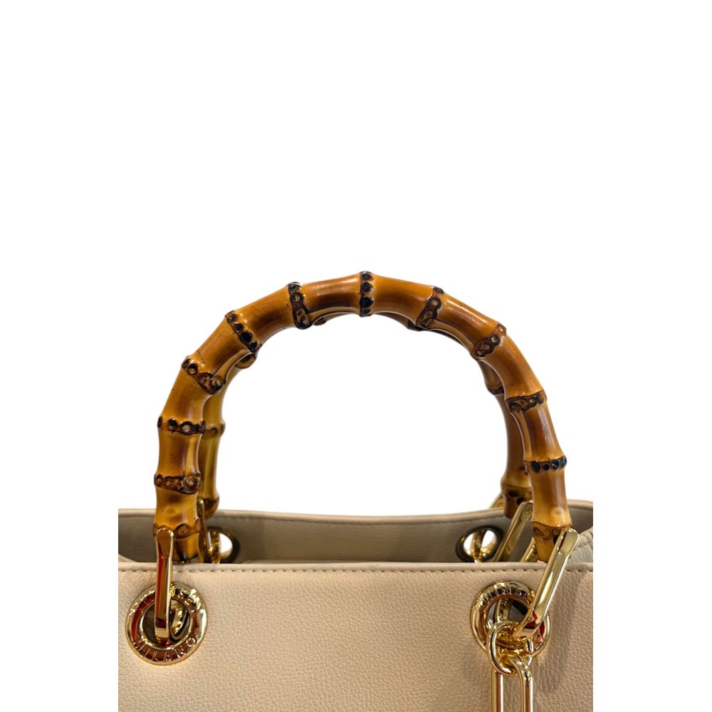Twinset Beige PU Damen Handtasche