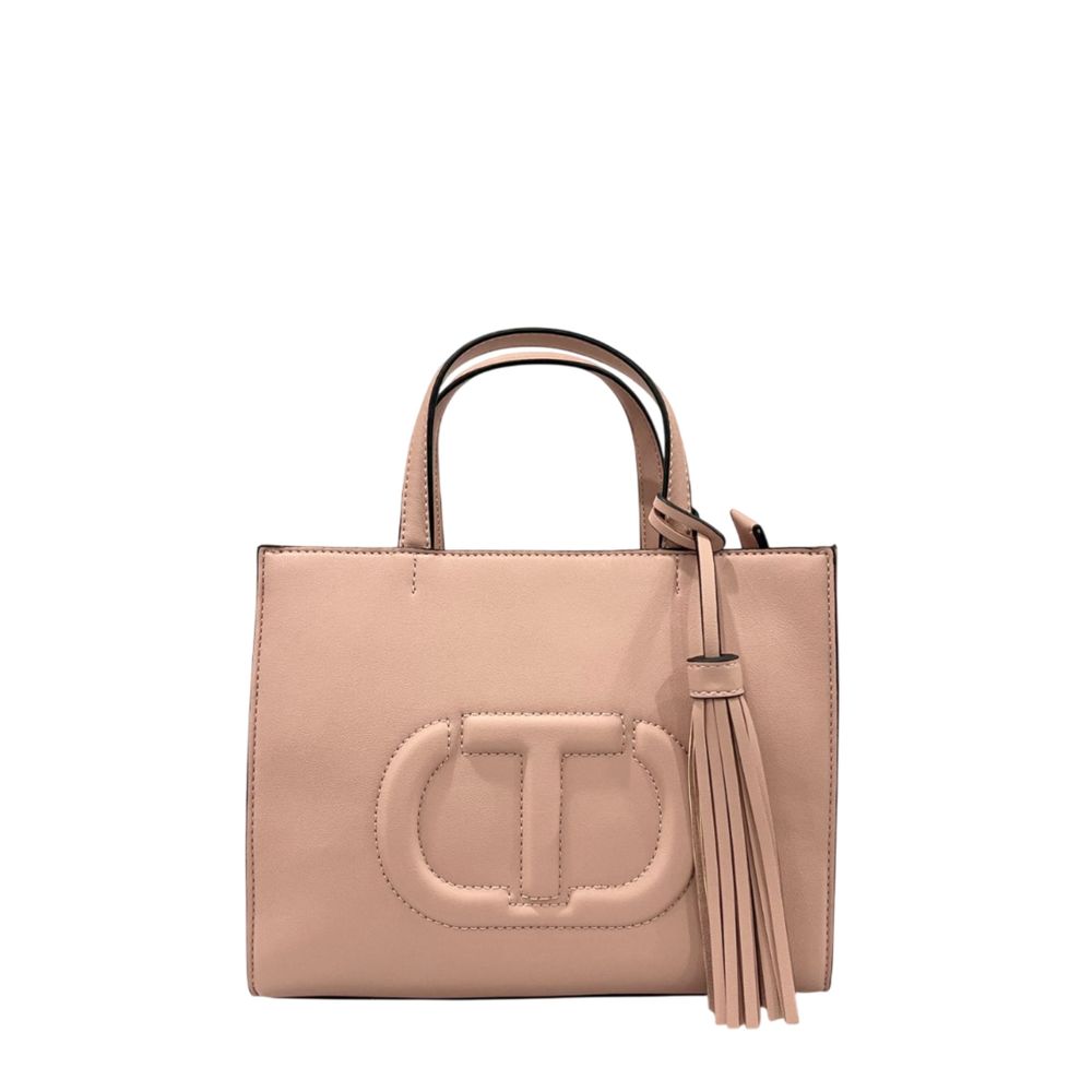 Twinset Damenhandtasche aus pinkfarbenem PU