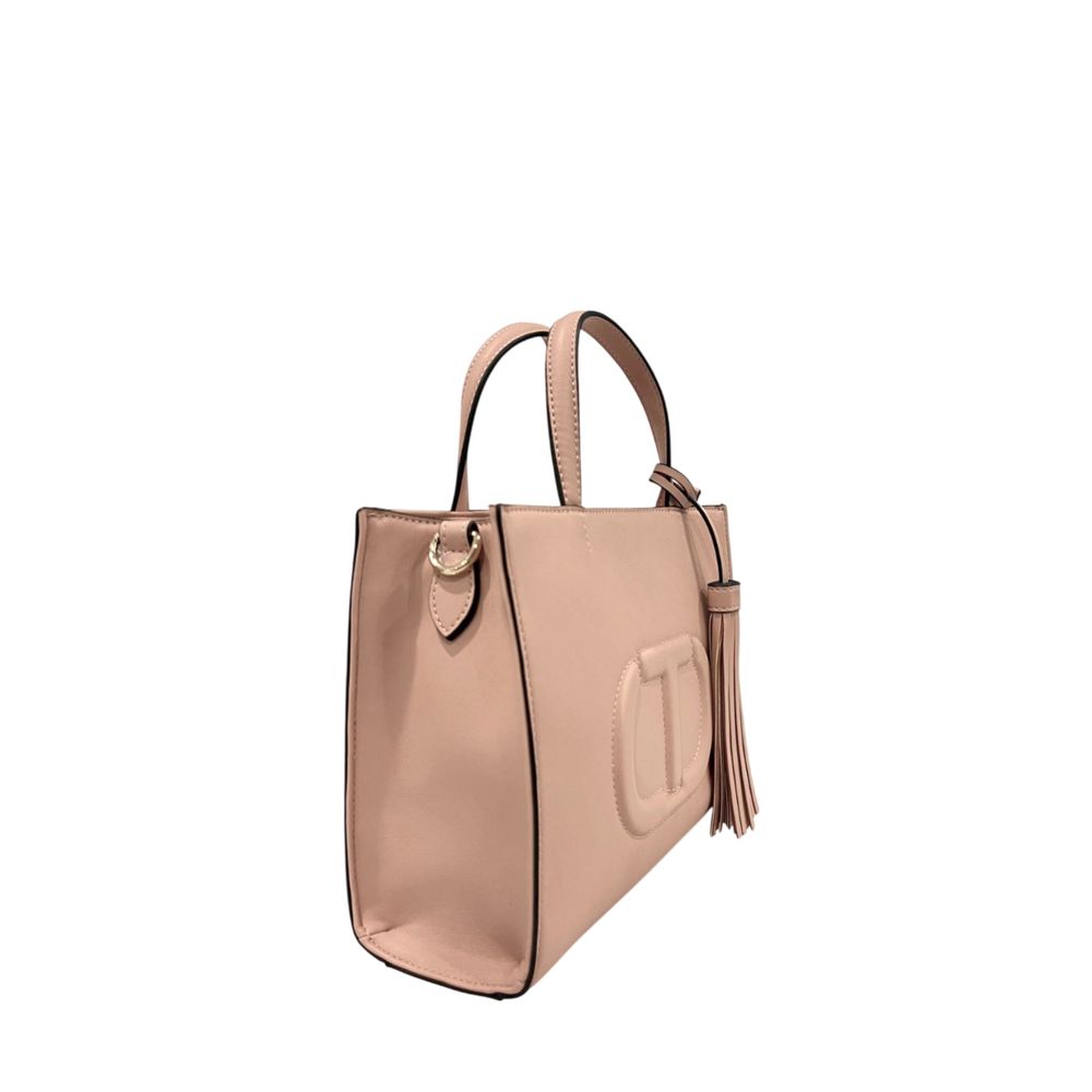 Twinset Damenhandtasche aus pinkfarbenem PU