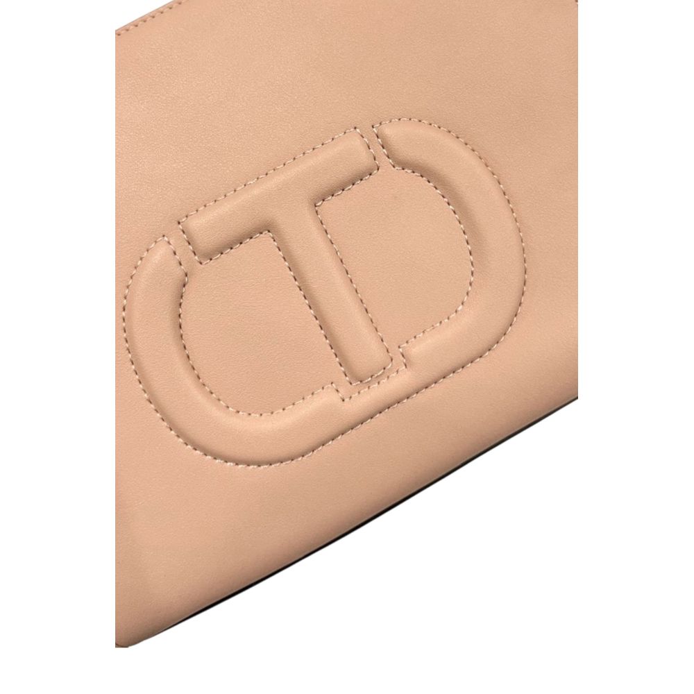 Twinset Damenhandtasche aus pinkfarbenem PU