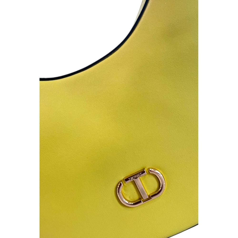 Twinset Gelbe Damen-Umhängetasche aus PU