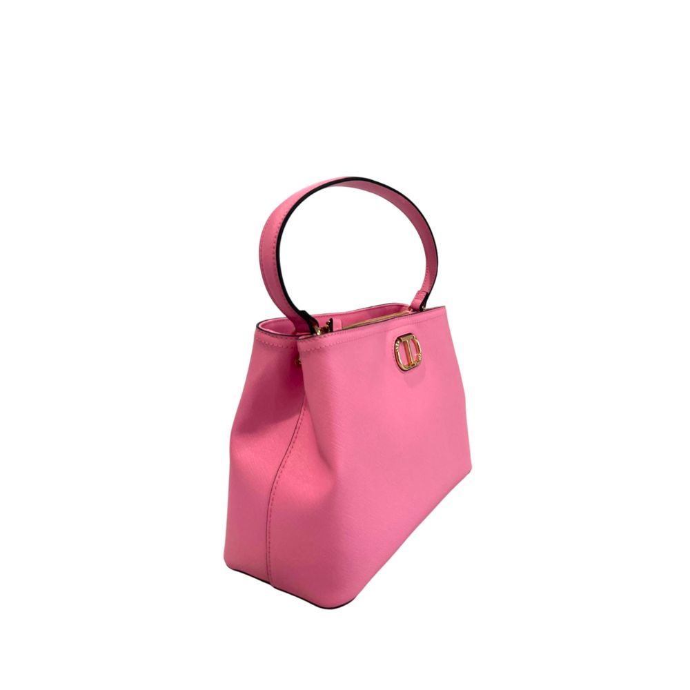 Twinset Damenhandtasche aus pinkfarbenem PU