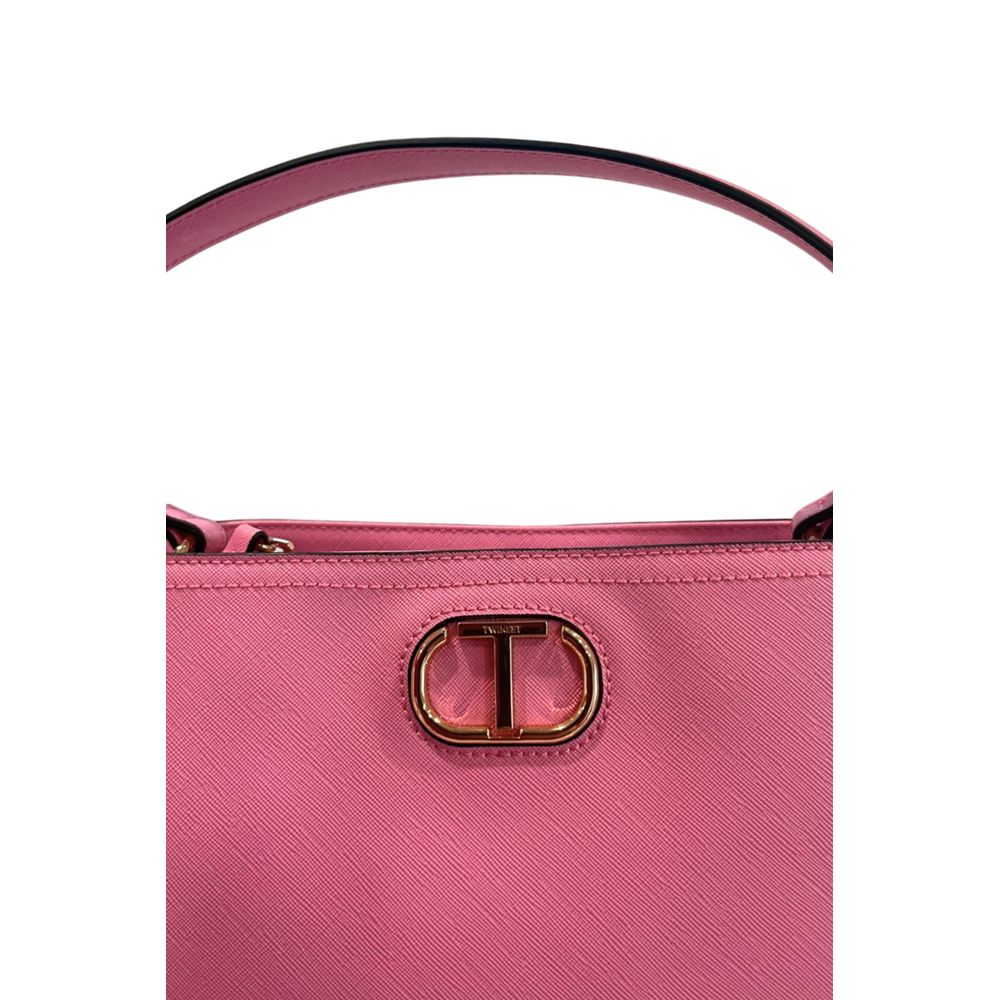Twinset Damenhandtasche aus pinkfarbenem PU