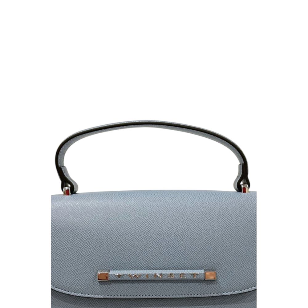 Twinset Blaue PU-Damenhandtasche