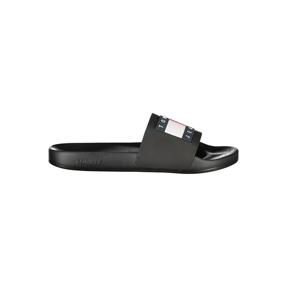 Tommy Hilfiger Schwarze Herren-Slipper aus Polyurethan